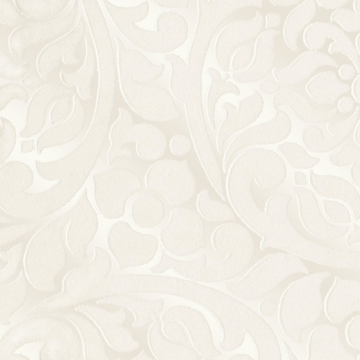 Eijffinger 352000 Cascada Cream Flocked Medallion Wallpaper
