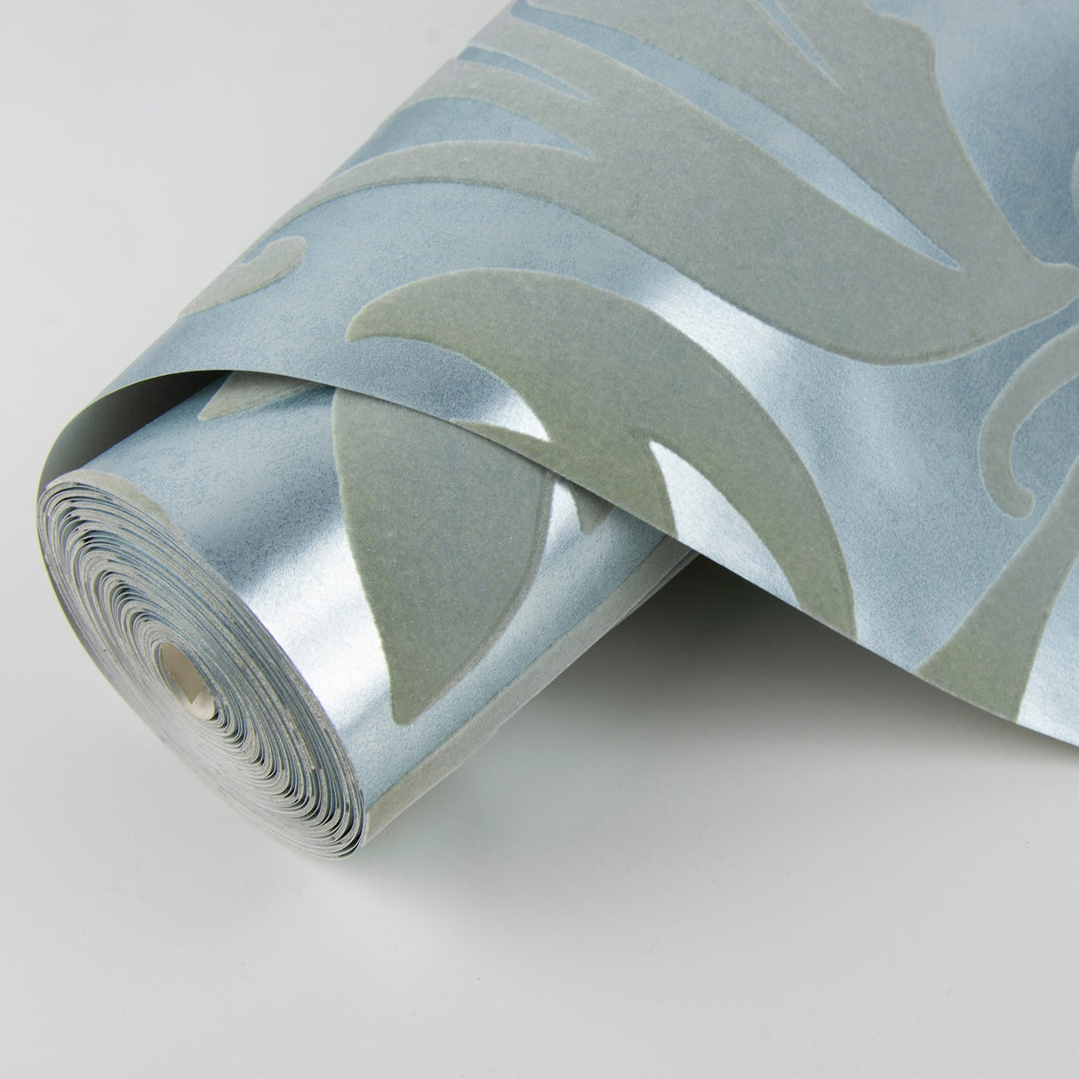 Eijffinger 352012 Velma Mint Flocked Paisley Wallpaper