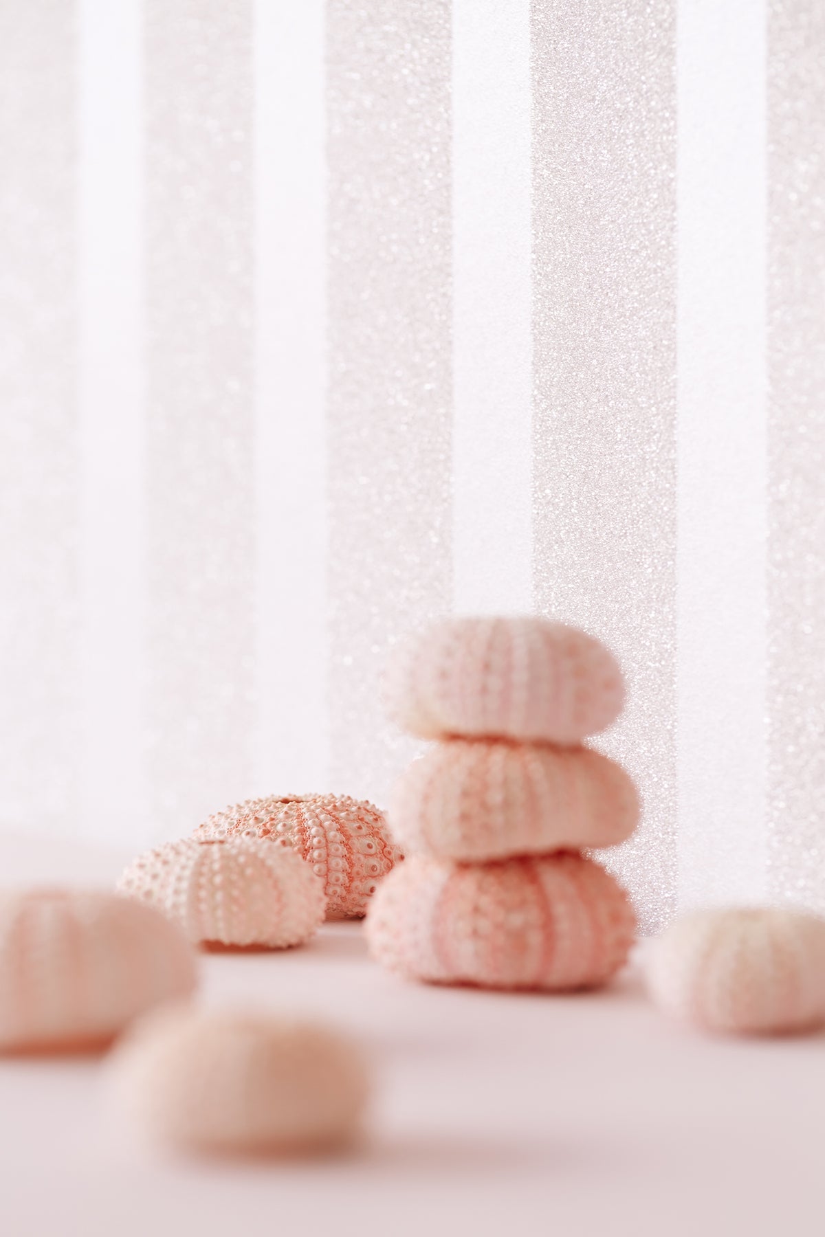 Eijffinger 352031 Doris Pink Beaded Stripe Wallpaper