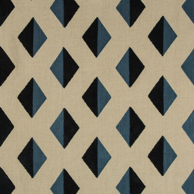 KRAVET DESIGN 35389.516.0 BARROCO BOUCLE DENIM Fabric - Eade's Wallpaper