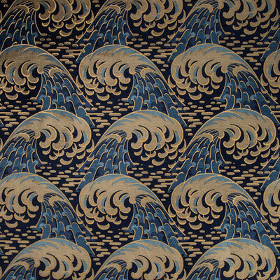 KRAVET COUTURE 35419.516.0 KAIYOU INDIGO Fabric - Eade's Wallpaper
