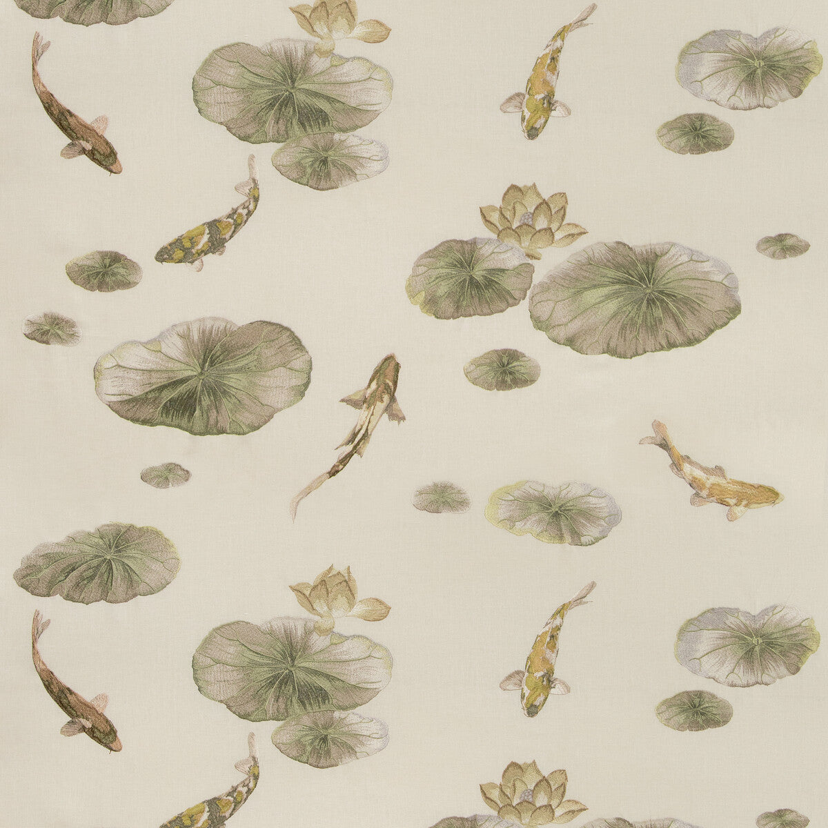 KRAVET COUTURE 35460.11.0 LOTUS POND LIMESTONE Fabric - Eade's Wallpaper