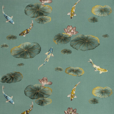 KRAVET COUTURE 35460.35.0 LOTUS POND SAGE Fabric - Eade's Wallpaper