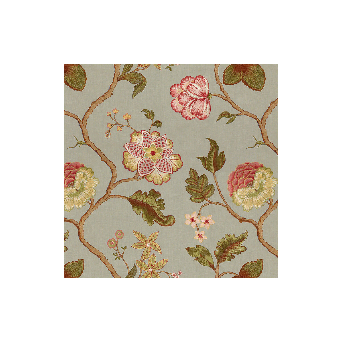 KRAVET COUTURE 3572.913.0 COUTURE FLORAL MINERAL Fabric - Eade's Wallpaper
