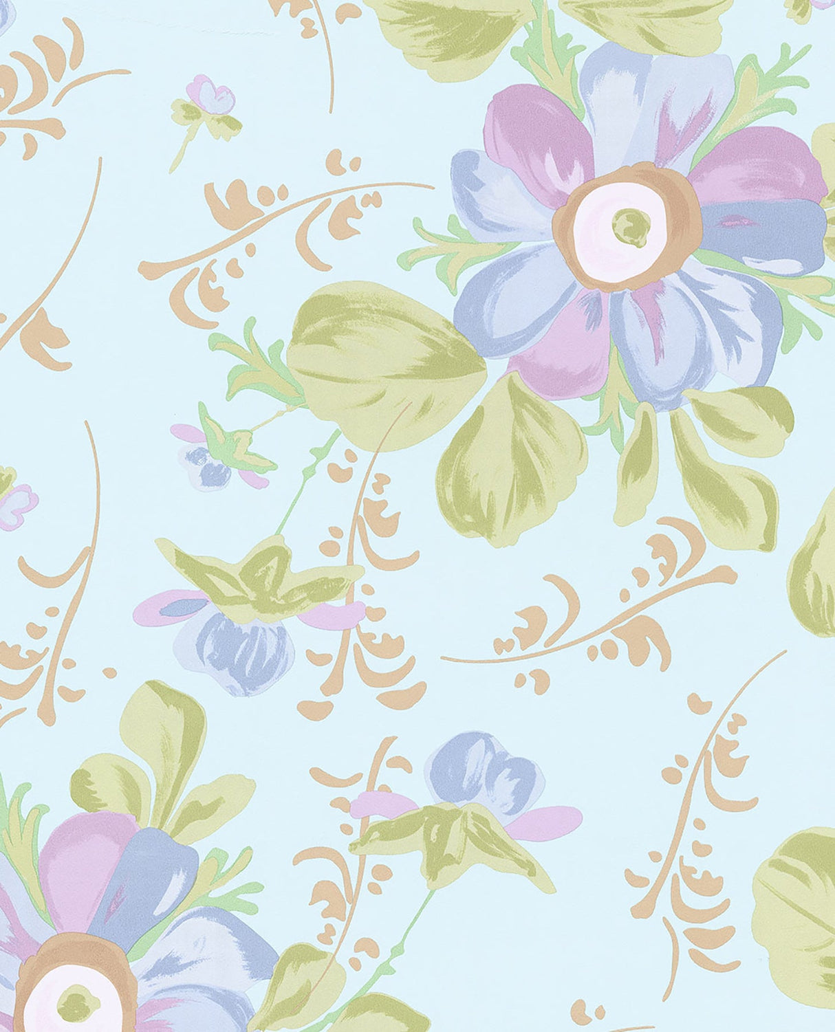 Eijffinger 359041 Lyse Lavender Painted Flowers Wallpaper
