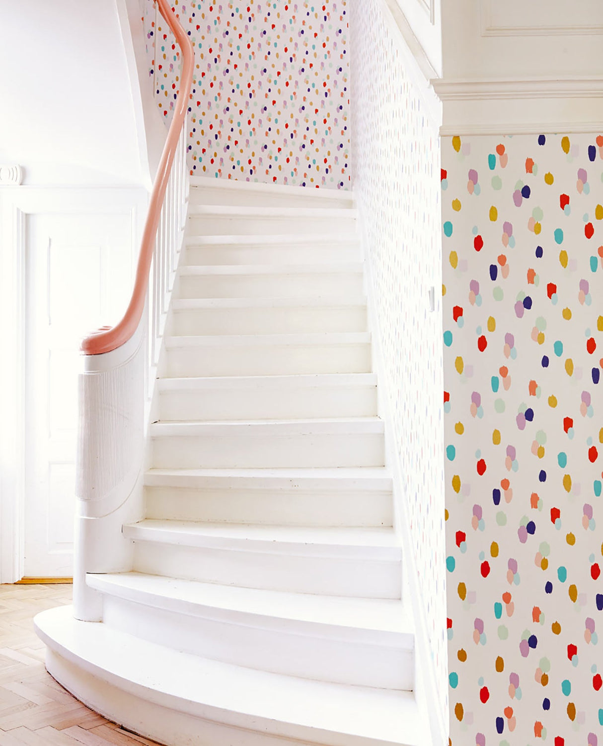Eijffinger 359050 Amalie Ecru Painted Dots Wallpaper