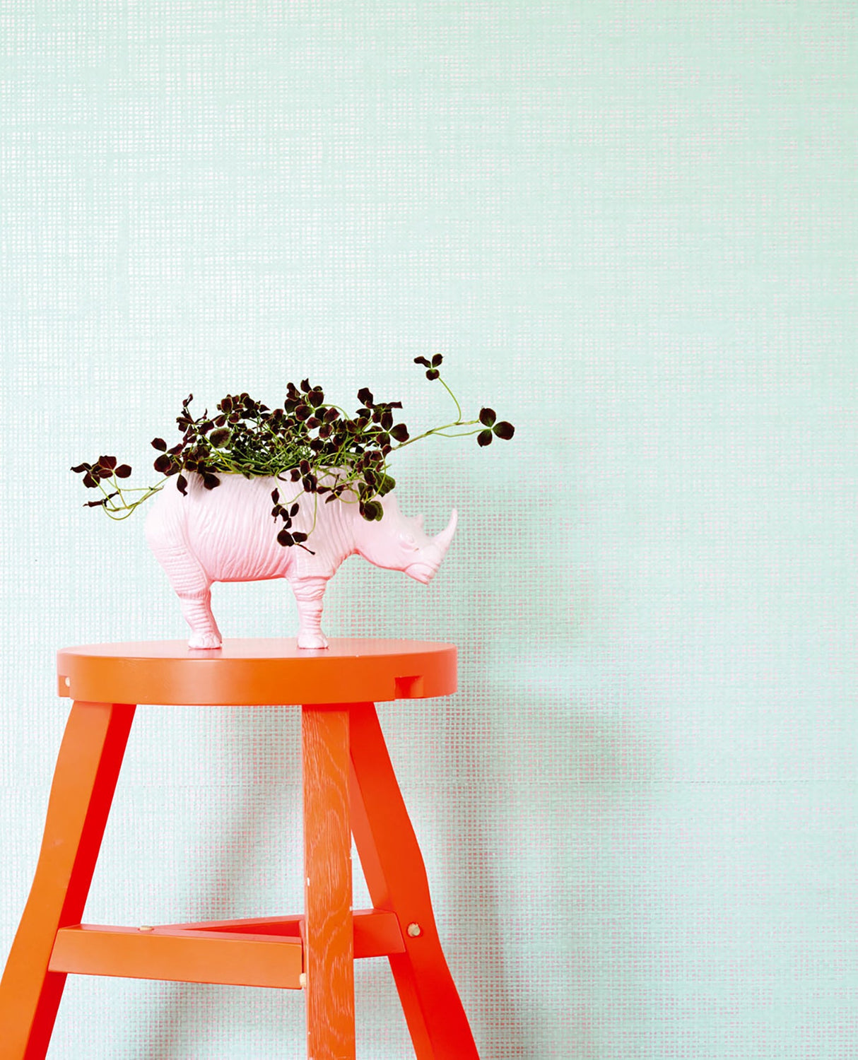 Eijffinger 359122 Anya Mint/Pink Paper Weave Wallpaper