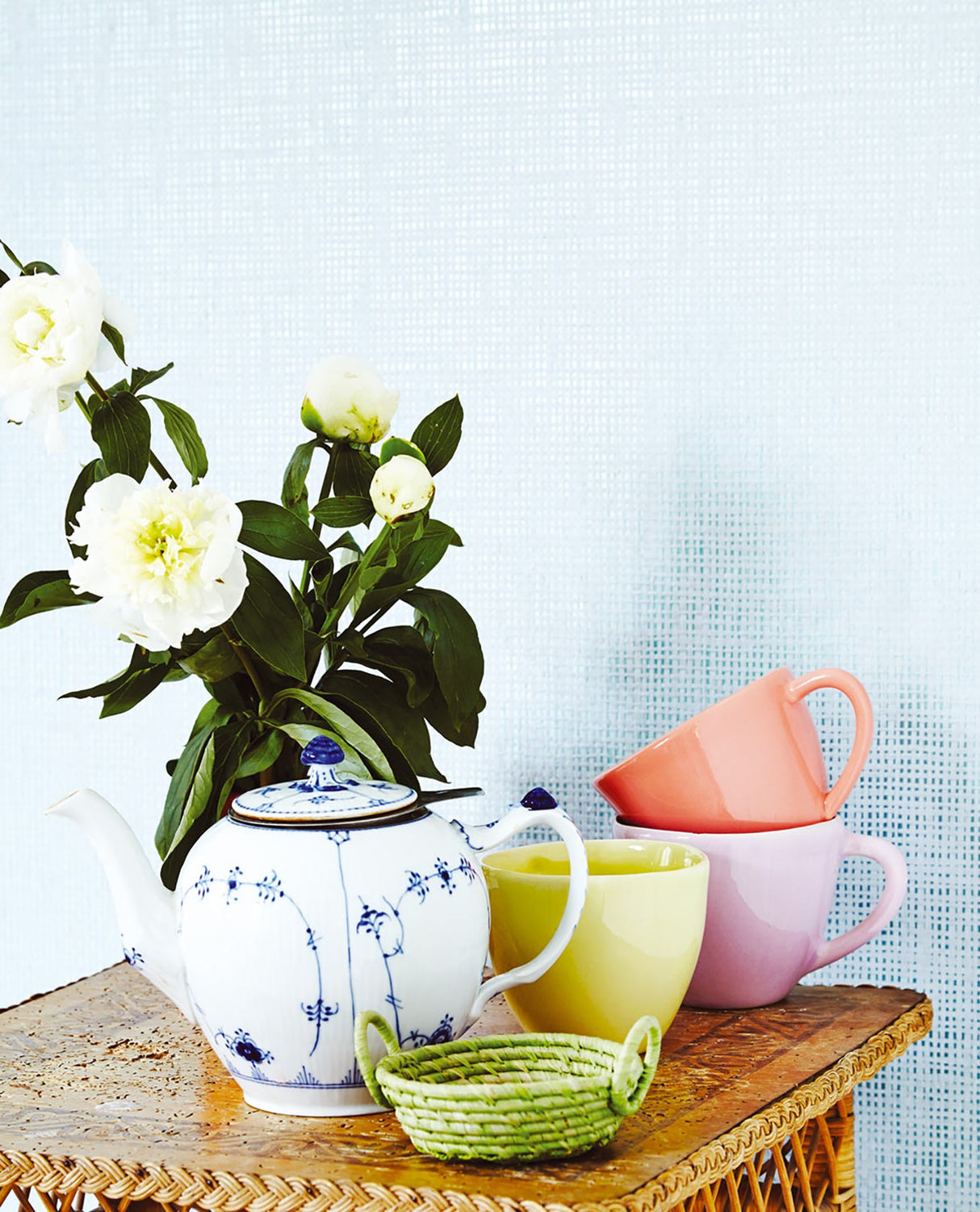 Eijffinger 359124 Anya Celadon Paper Weave Wallpaper