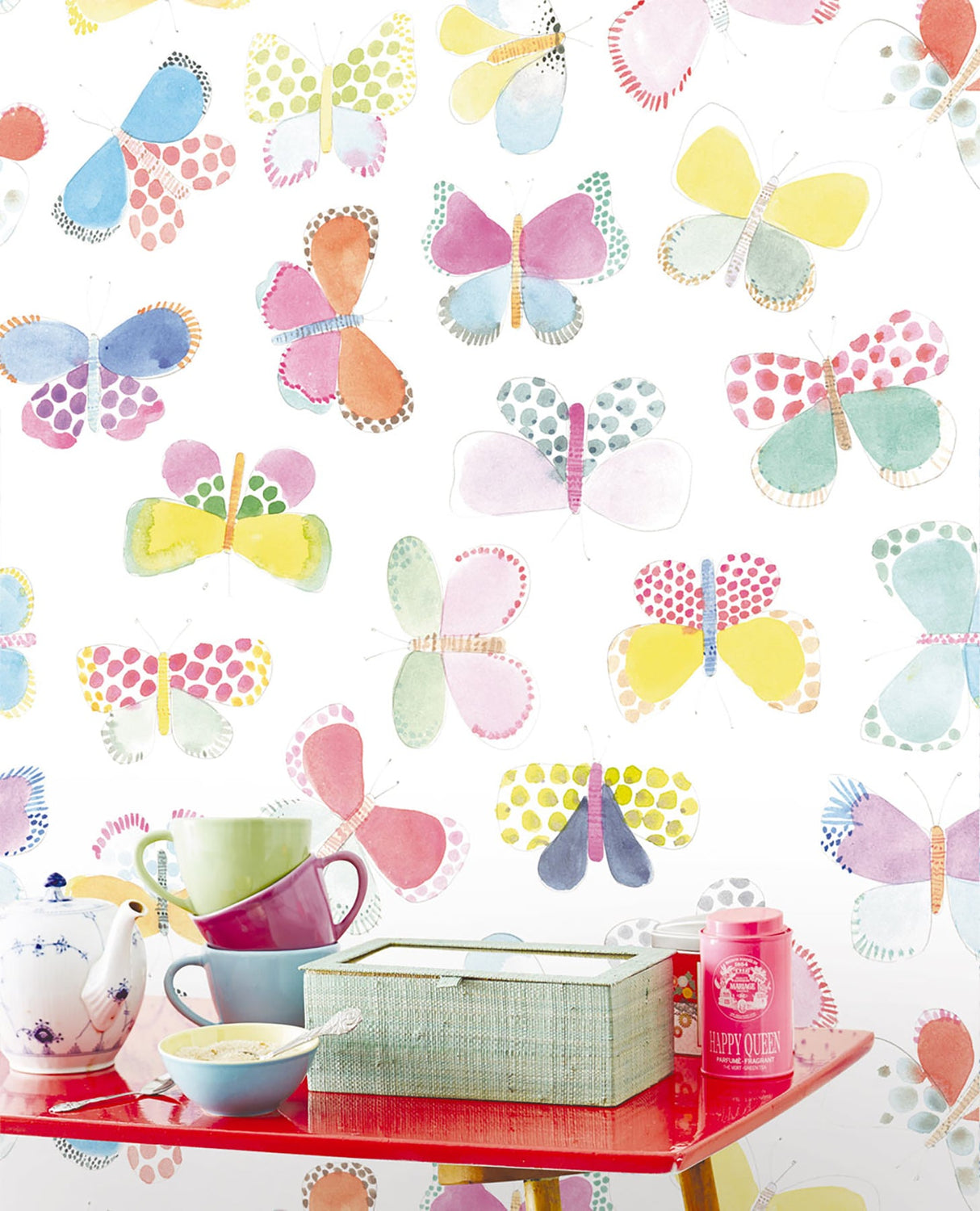 Eijffinger 359150 White Butterflies In My Stomach Wall Mural