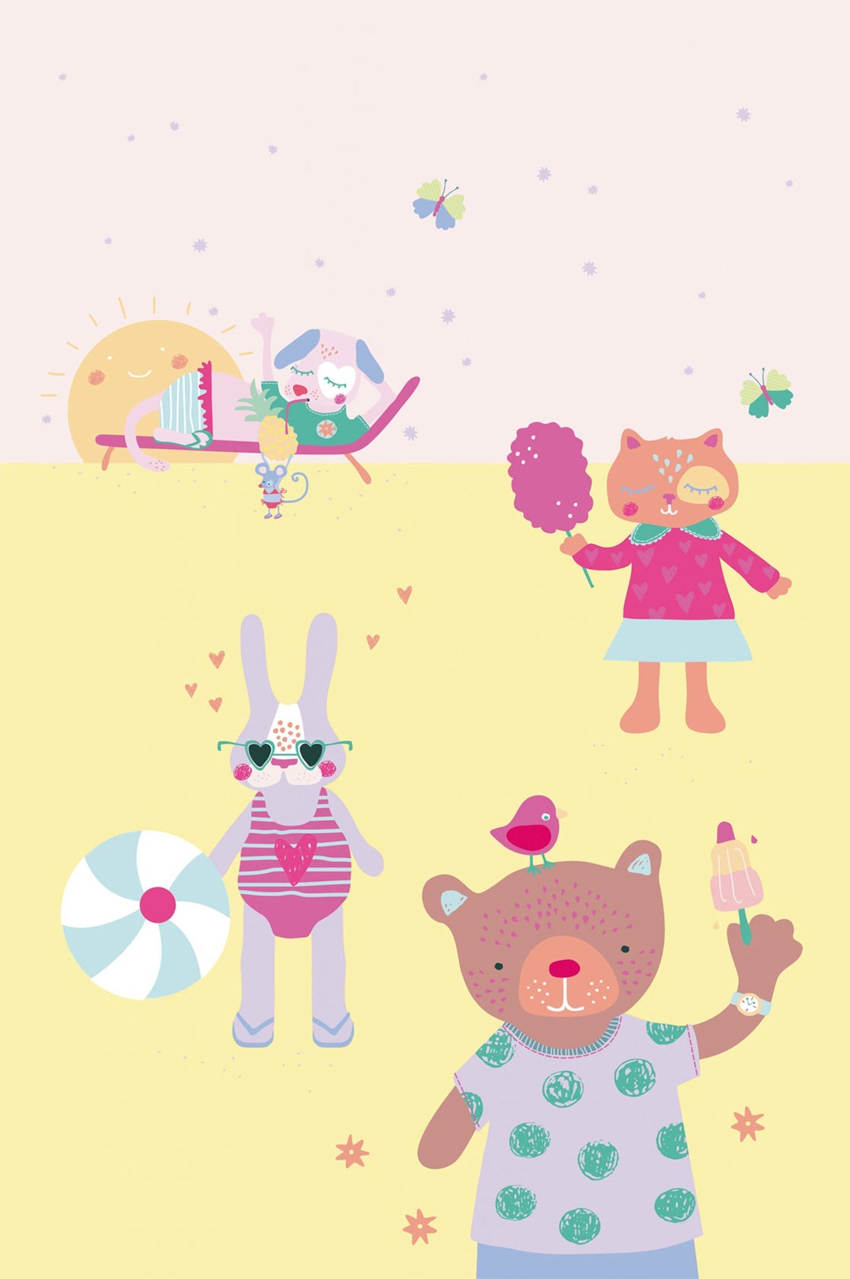 Eijffinger 359171 Girls On Holiday Wall Mural