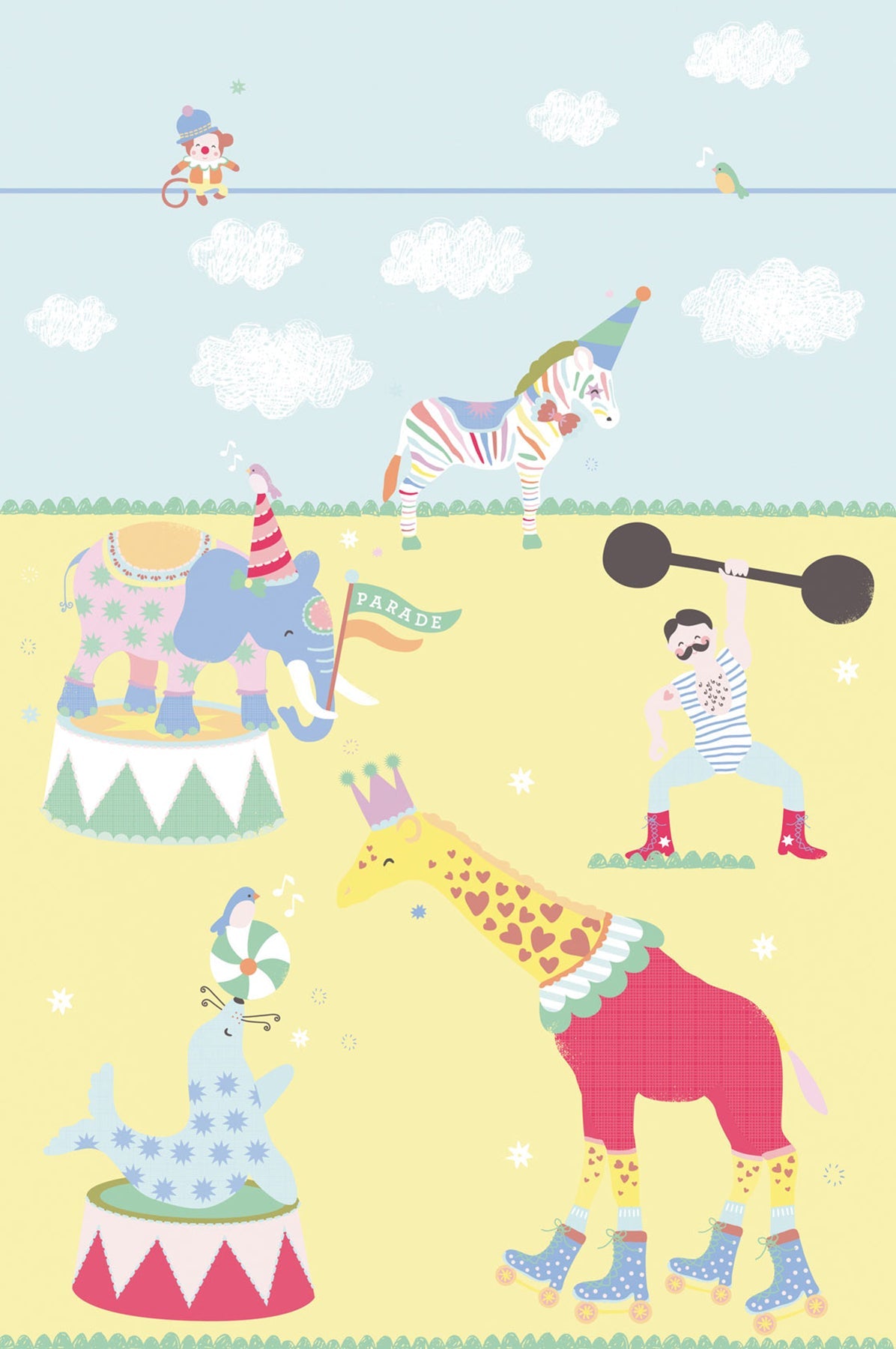 Eijffinger 359173 The Circus In Town Wall Mural