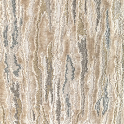 KRAVET COUTURE 36322.16.0 VELVET WAVES CREAM Fabric - Eade's Wallpaper