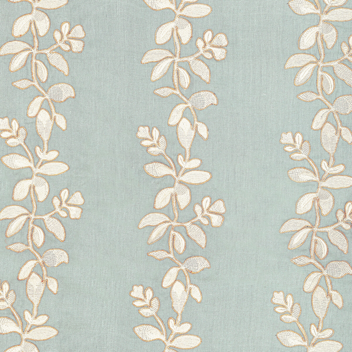 KRAVET COUTURE 36380.1615.0 GINGERFLOWER CELESTE Fabric - Eade's Wallpaper