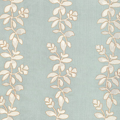 KRAVET COUTURE 36380.1615.0 GINGERFLOWER CELESTE Fabric - Eade's Wallpaper