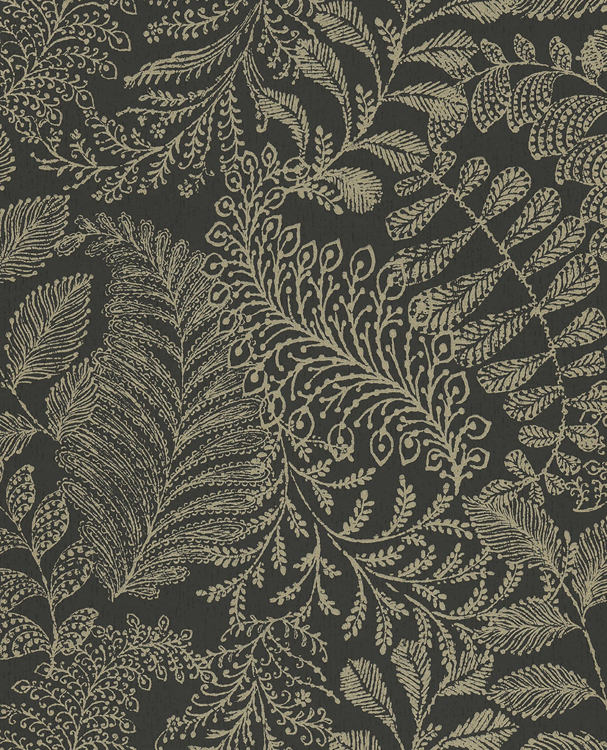 Eijffinger 366002 Balth Black Botanical Wallpaper
