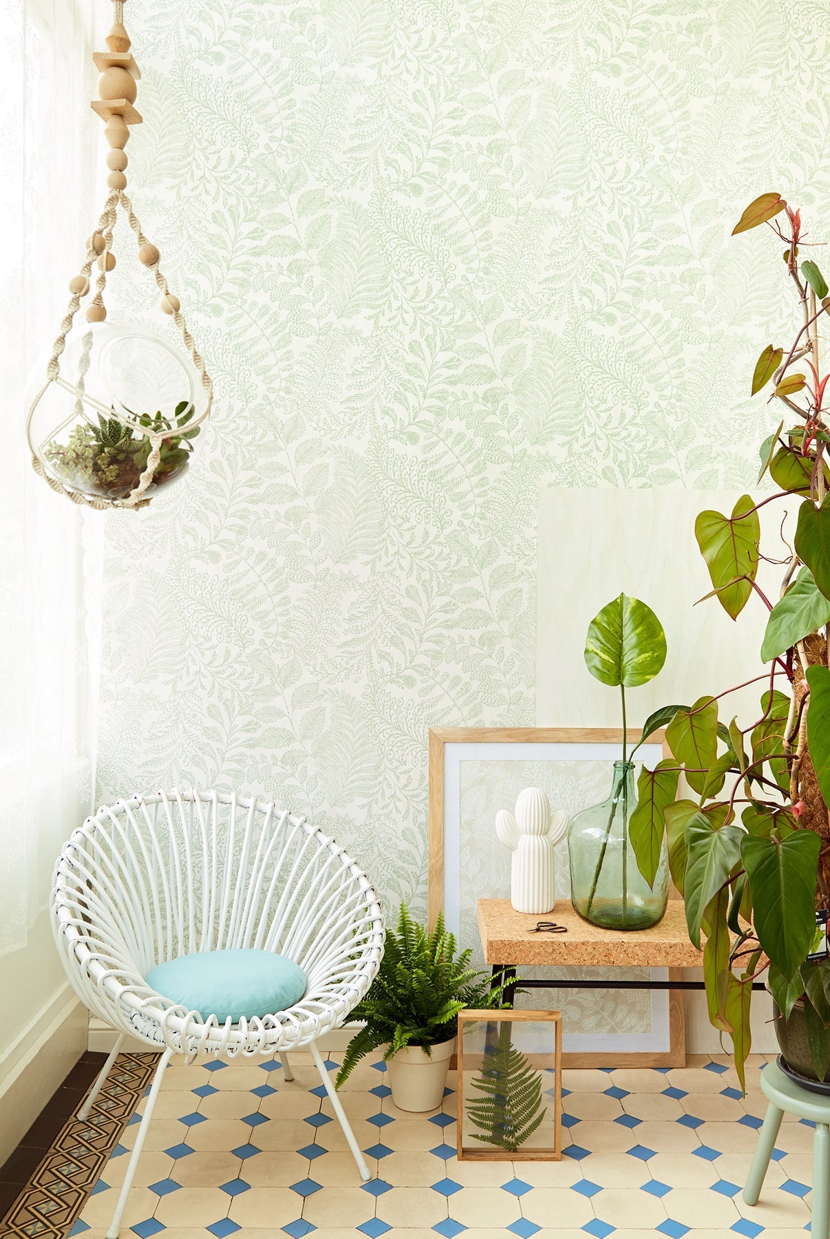 Eijffinger 366004 Balth Mint Botanical Wallpaper