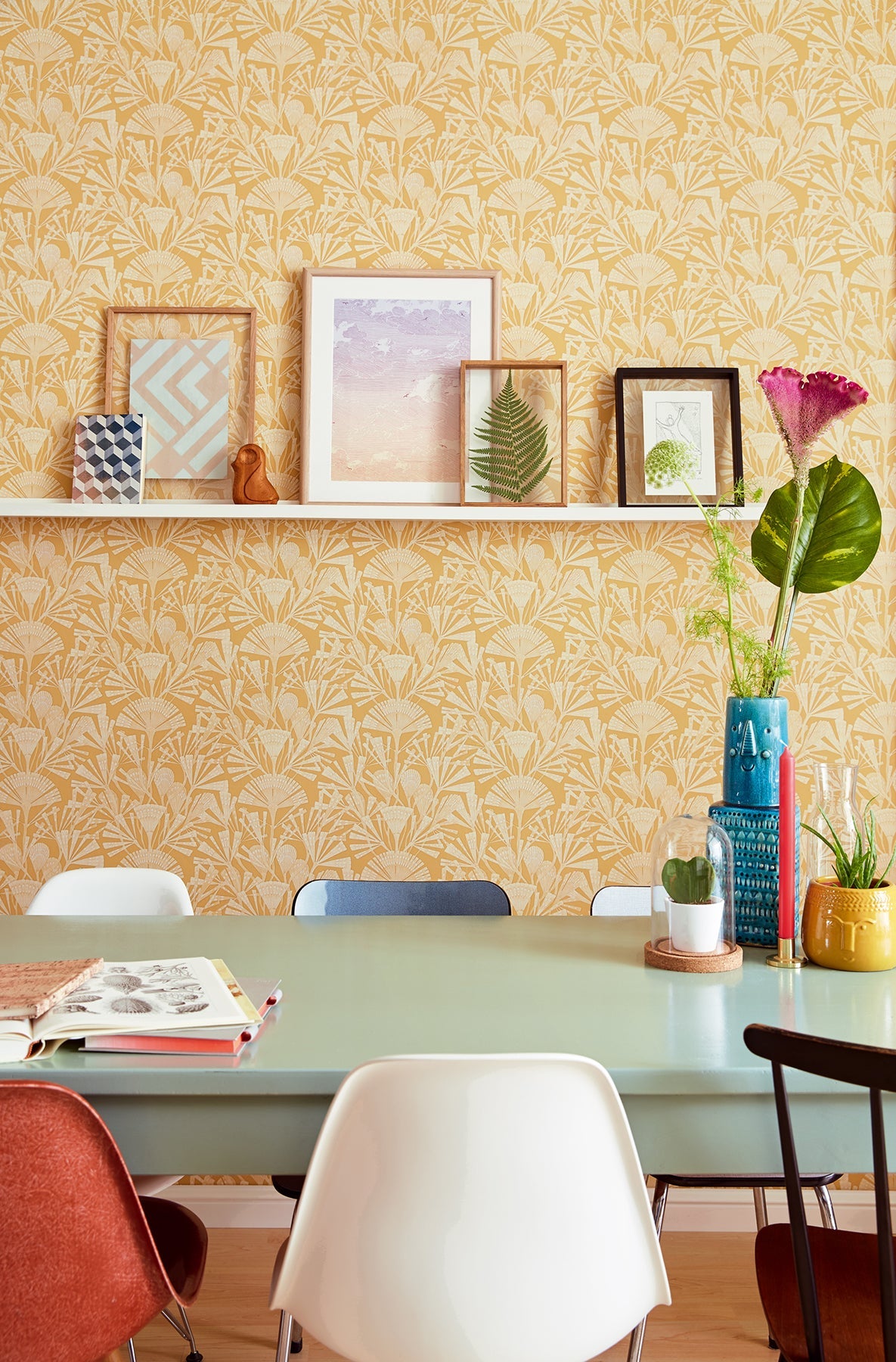 Eijffinger 366012 Zorah Mustard Botanical Wallpaper