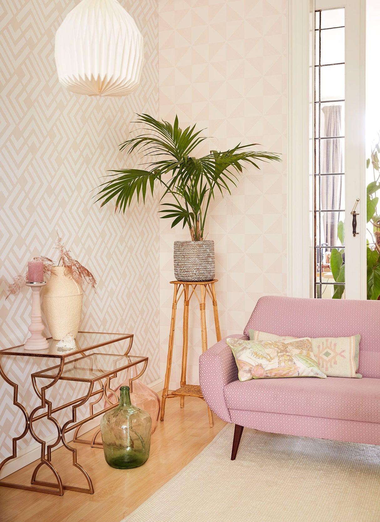 Eijffinger 366032 Mont Pink Geometric Wallpaper