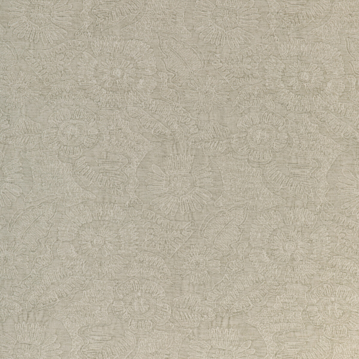 KRAVET COUTURE 36889.16.0 CHENILLE BLOOM LINEN Fabric - Eade's Wallpaper