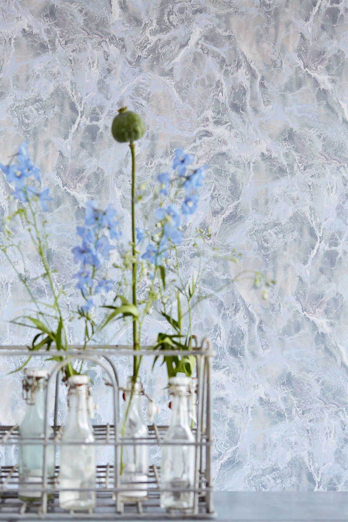 Eijffinger 369005 Botticino Charcoal Marble Wallpaper