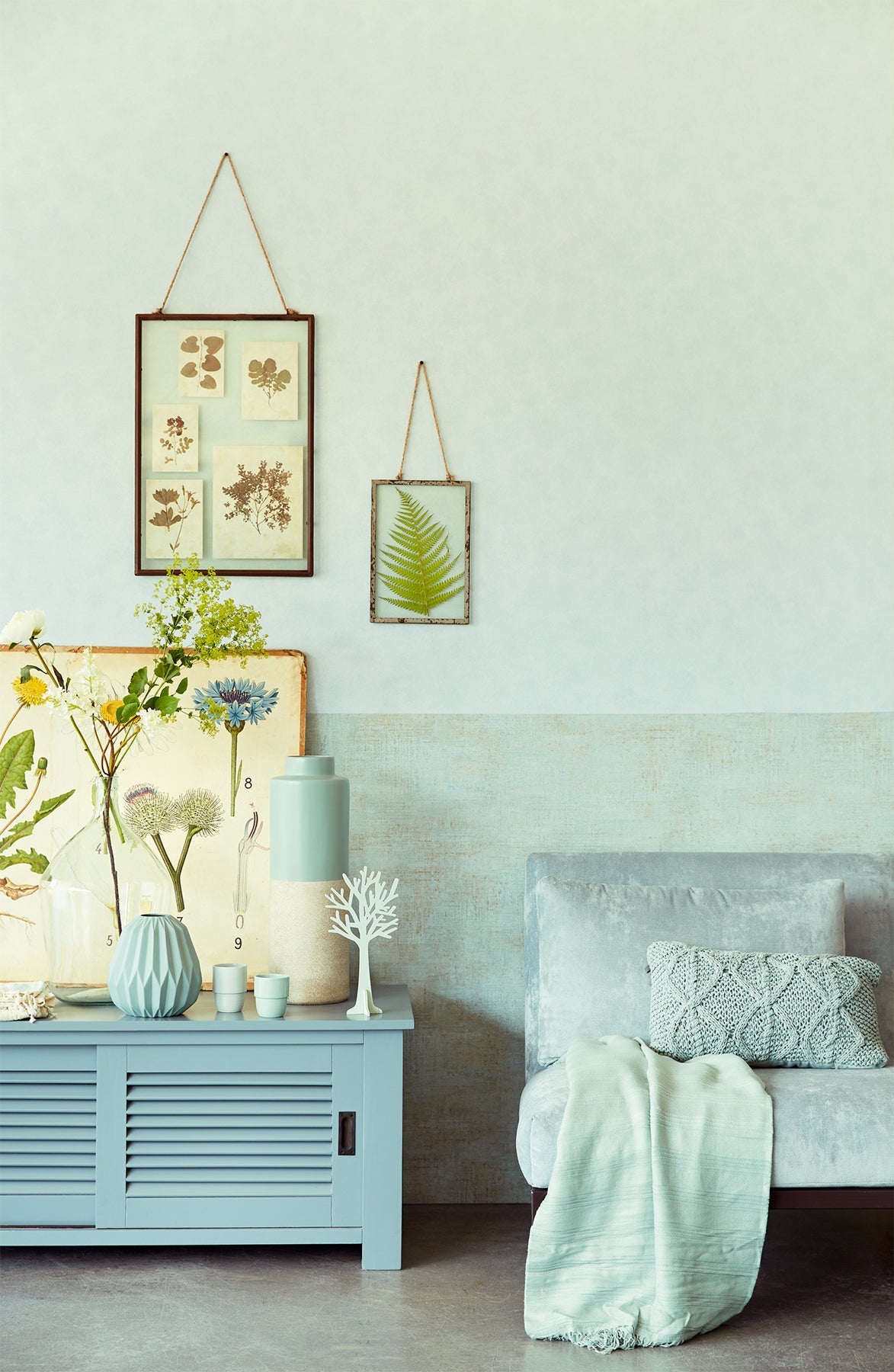 Eijffinger 369055 Tejido Turquoise Texture Wallpaper