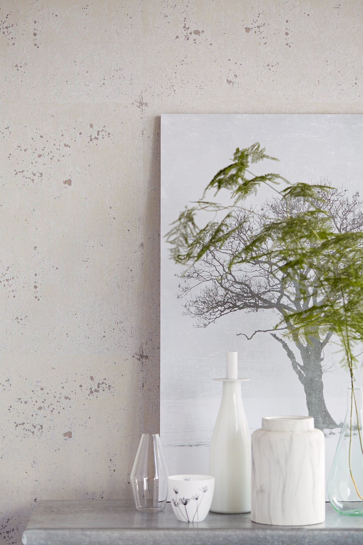 Eijffinger 369064 Mancha Silver Speckle Wallpaper