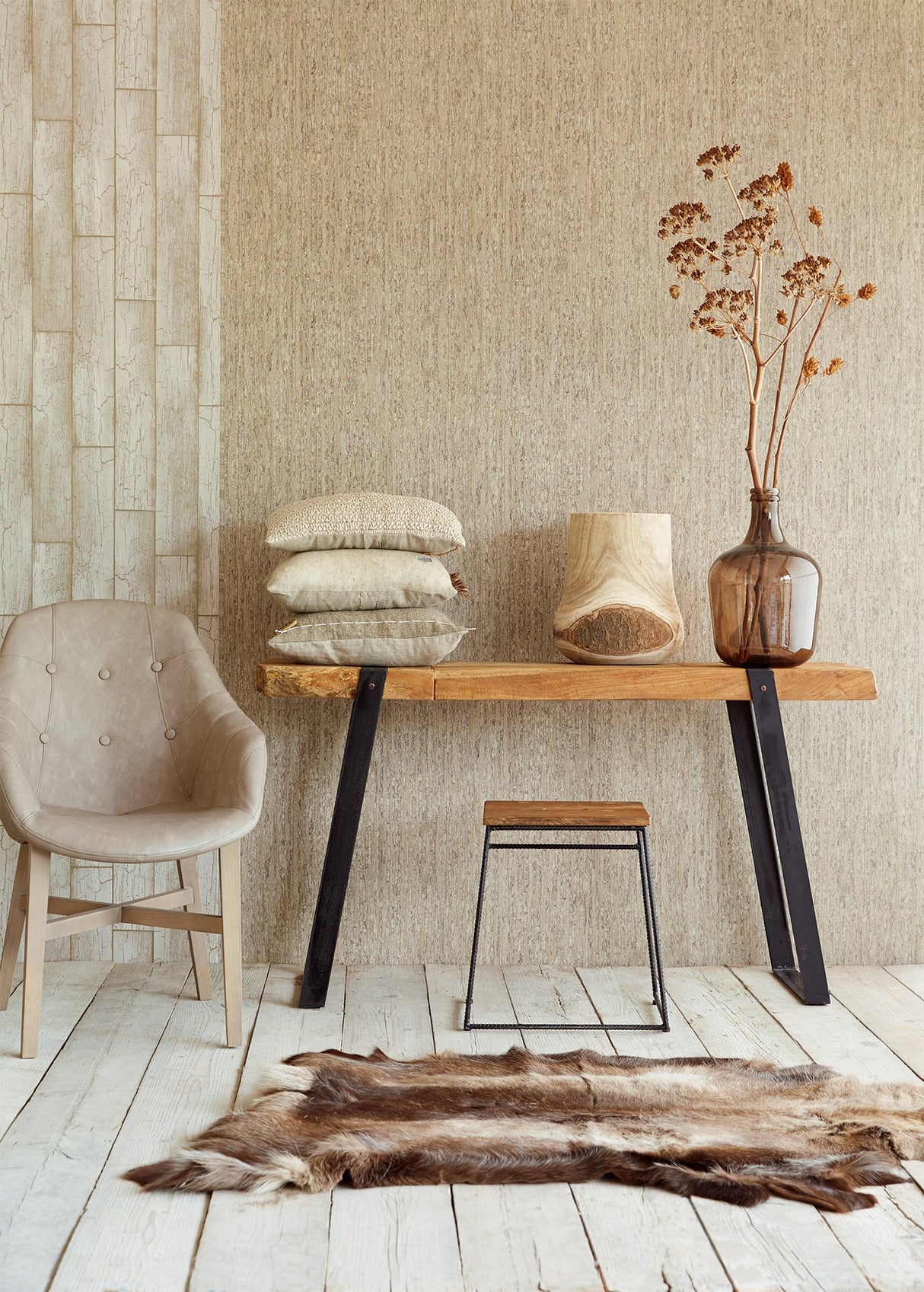 Eijffinger 369092 Malevich Light Brown Bark Wallpaper