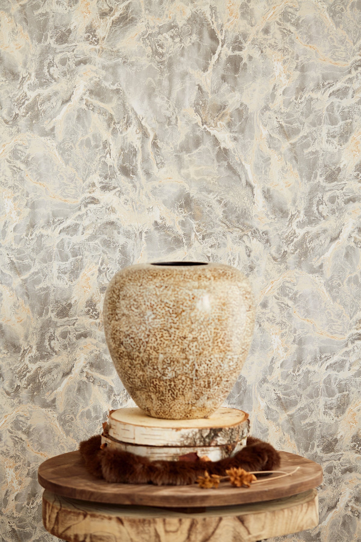 Eijffinger 369160 Marble Stone Brown Emperador Wall Mural