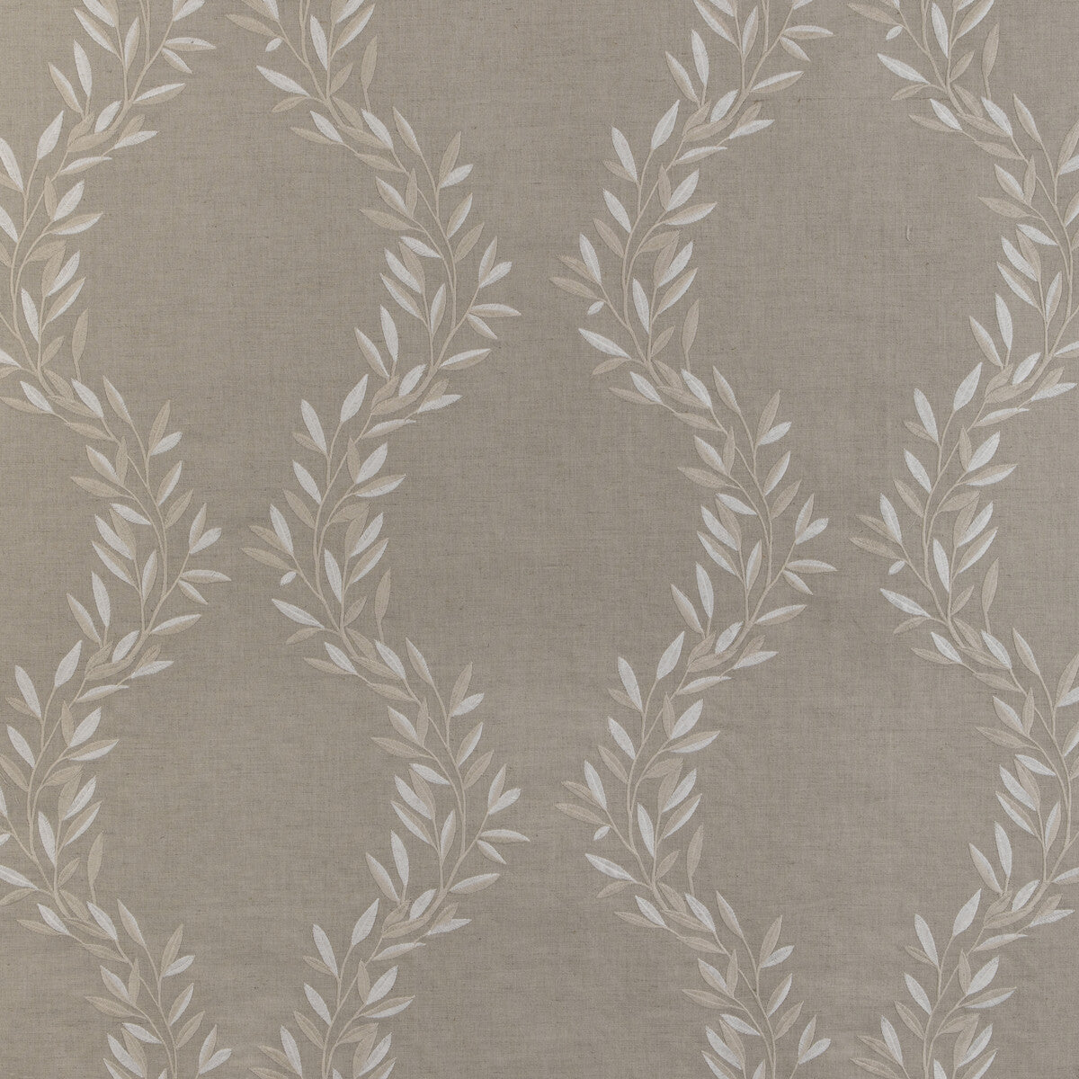 KRAVET DESIGN 36942.16.0 LEAF FRAME LINEN Fabric - Eade's Wallpaper