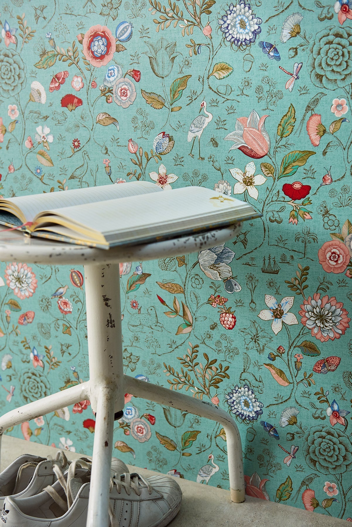 Eijffinger 375002 Espen Turquoise Floral Wallpaper