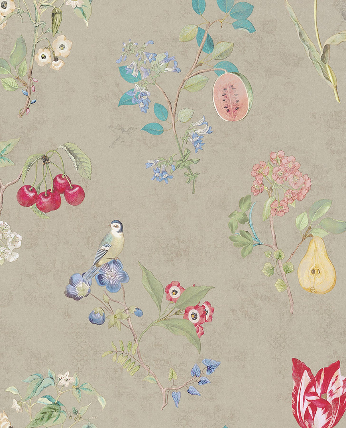 Eijffinger 375021 Danique Khaki Garden Wallpaper