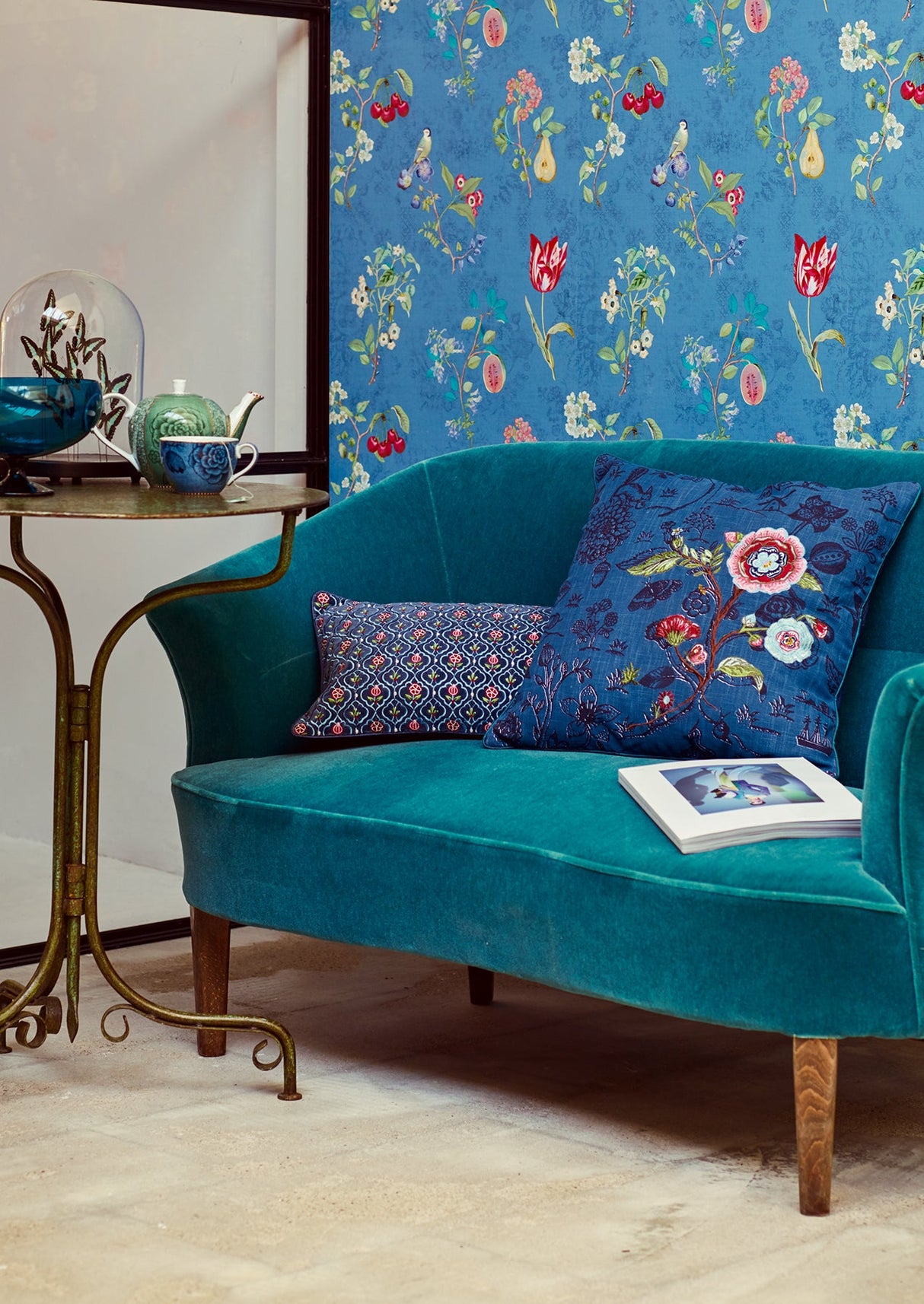 Eijffinger 375025 Danique Sky Blue Garden Wallpaper