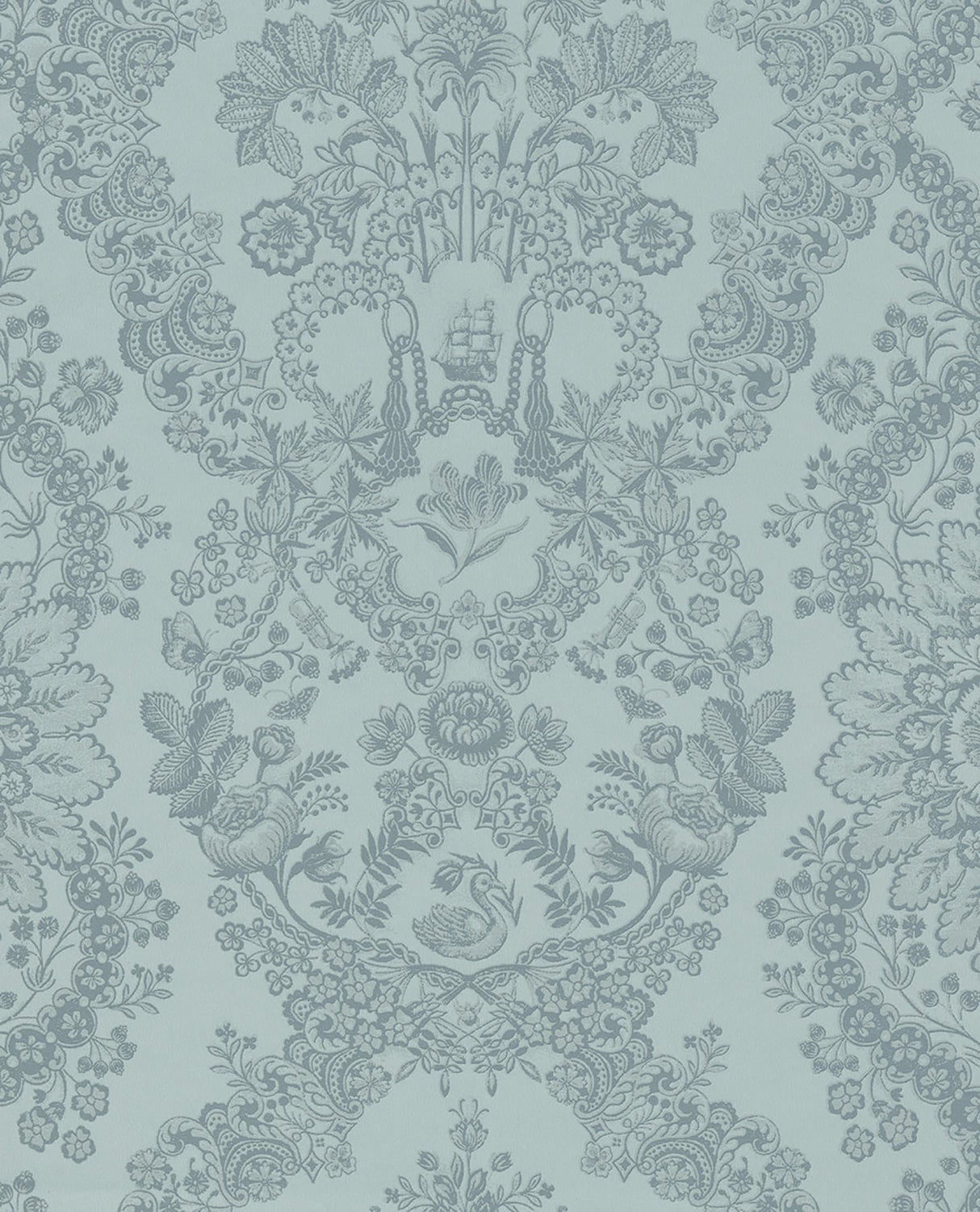 Eijffinger 375042 Grillig Blue Damask Wallpaper