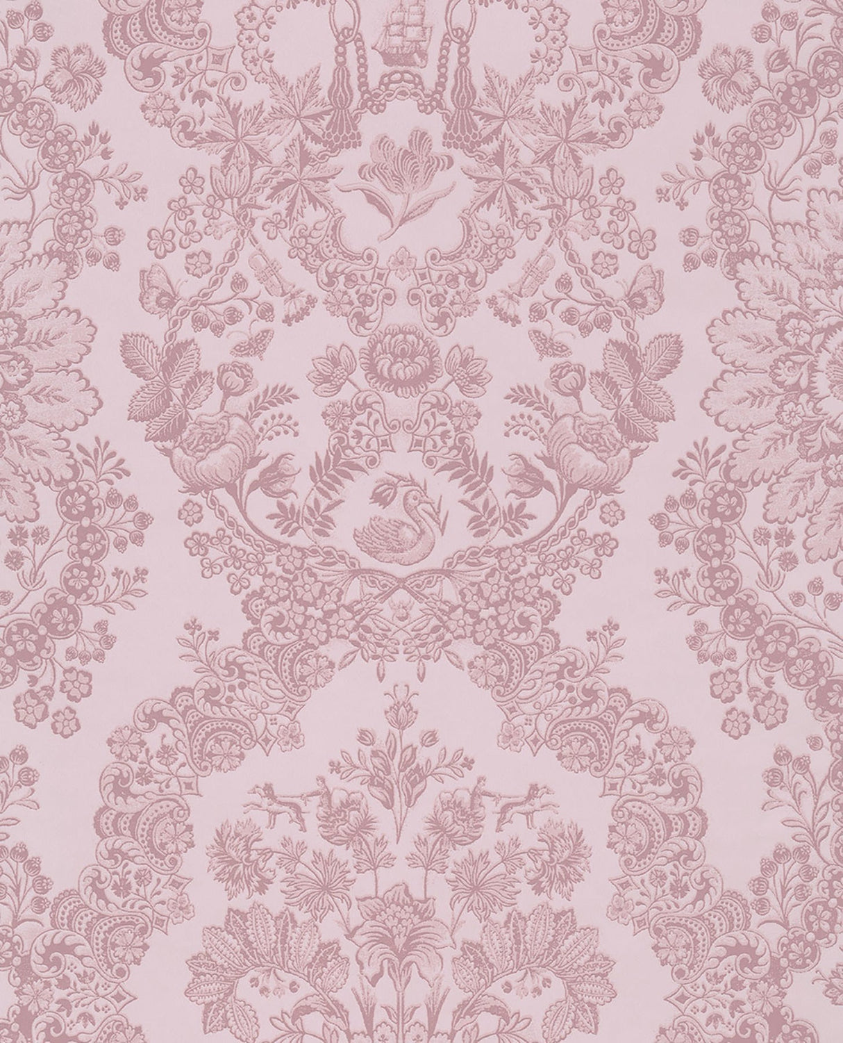 Eijffinger 375043 Grillig Light Pink Damask Wallpaper