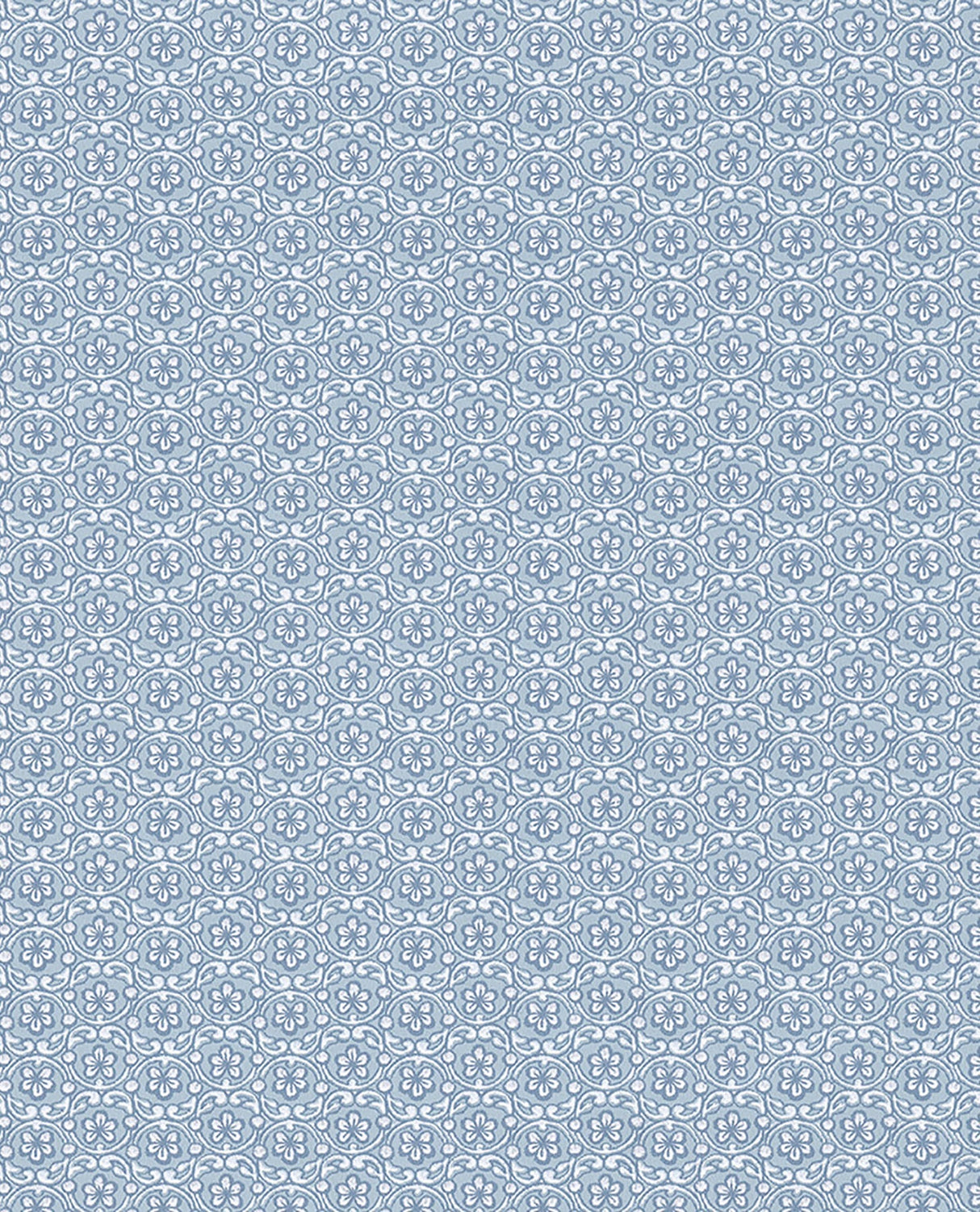 Eijffinger 375052 Lotte Blue Floral Geometric Wallpaper