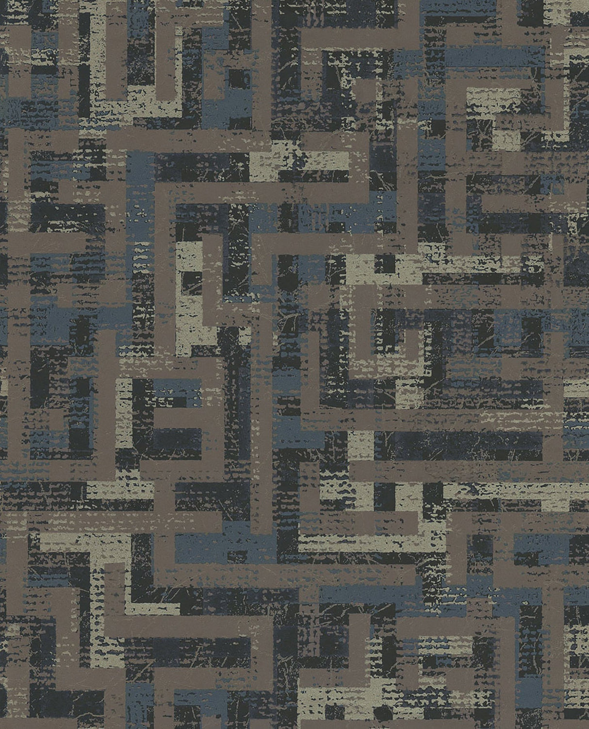 Eijffinger 376013 Tebessa Dark Brown Geometric Wallpaper