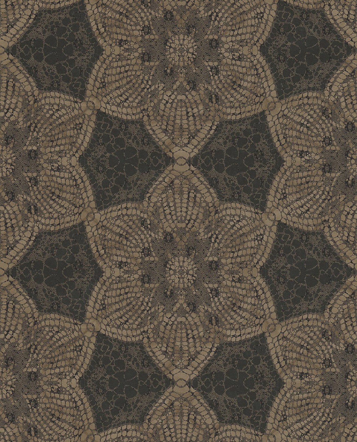 Eijffinger 376050 Seychelles Brown Medallion Wallpaper
