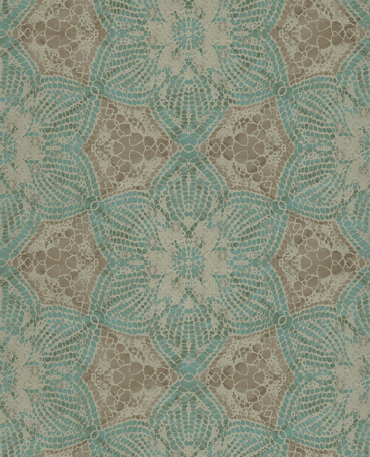 Eijffinger 376052 Seychelles Teal Medallion Wallpaper