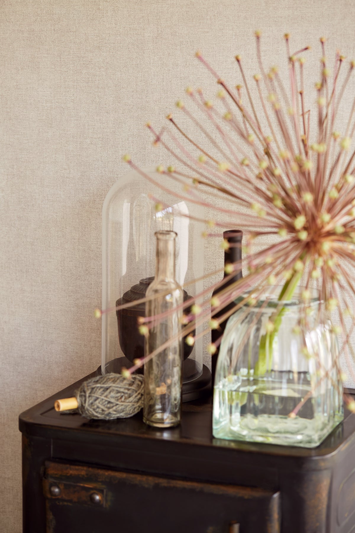 Eijffinger 379002 Agata Light Grey Linen Wallpaper