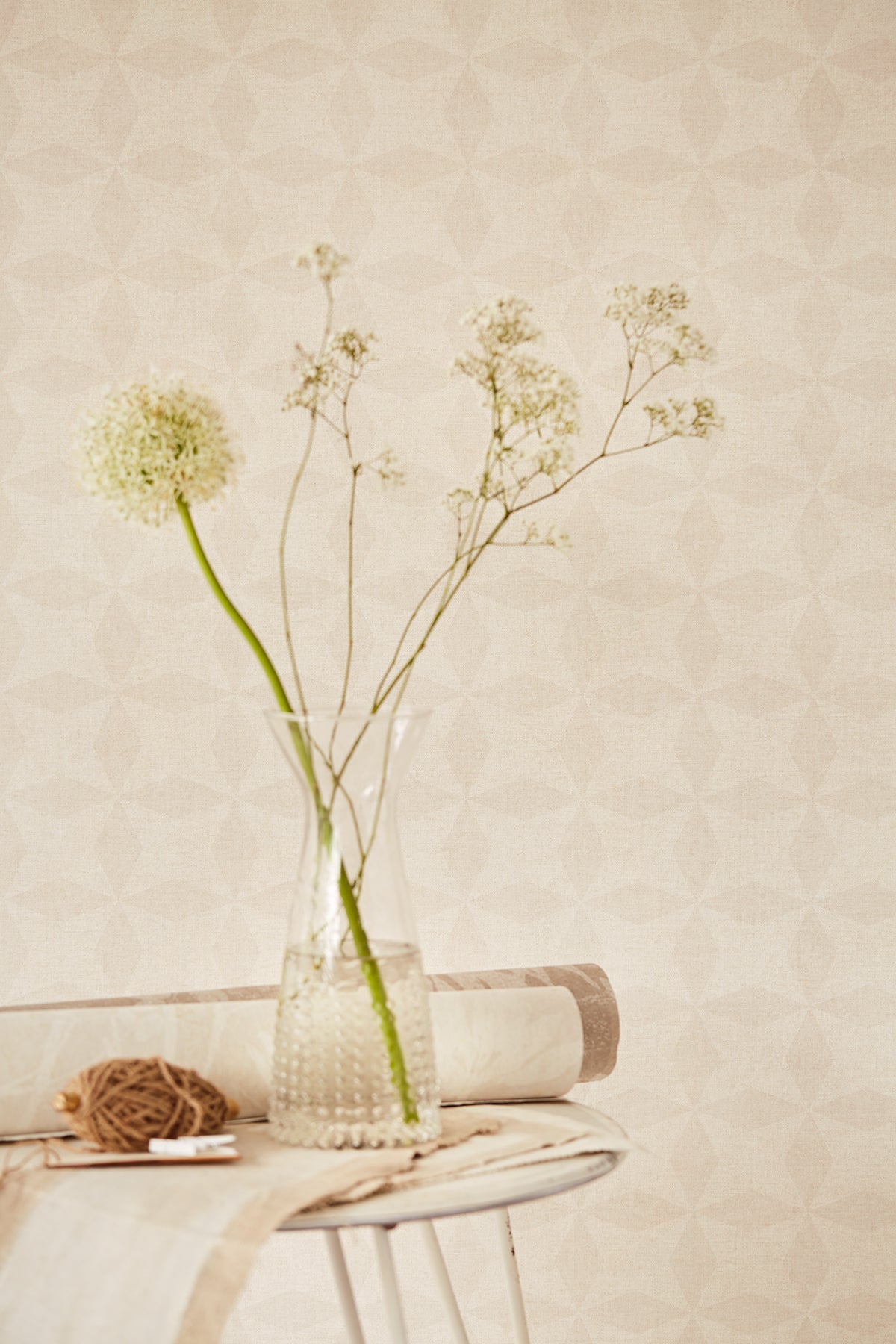 Eijffinger 379020 Frey Cream Geometric Wallpaper