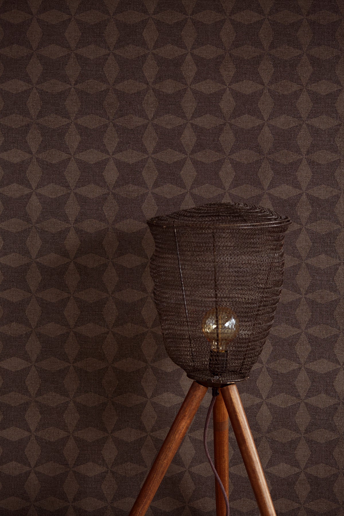 Eijffinger 379022 Frey Coffee Geometric Wallpaper