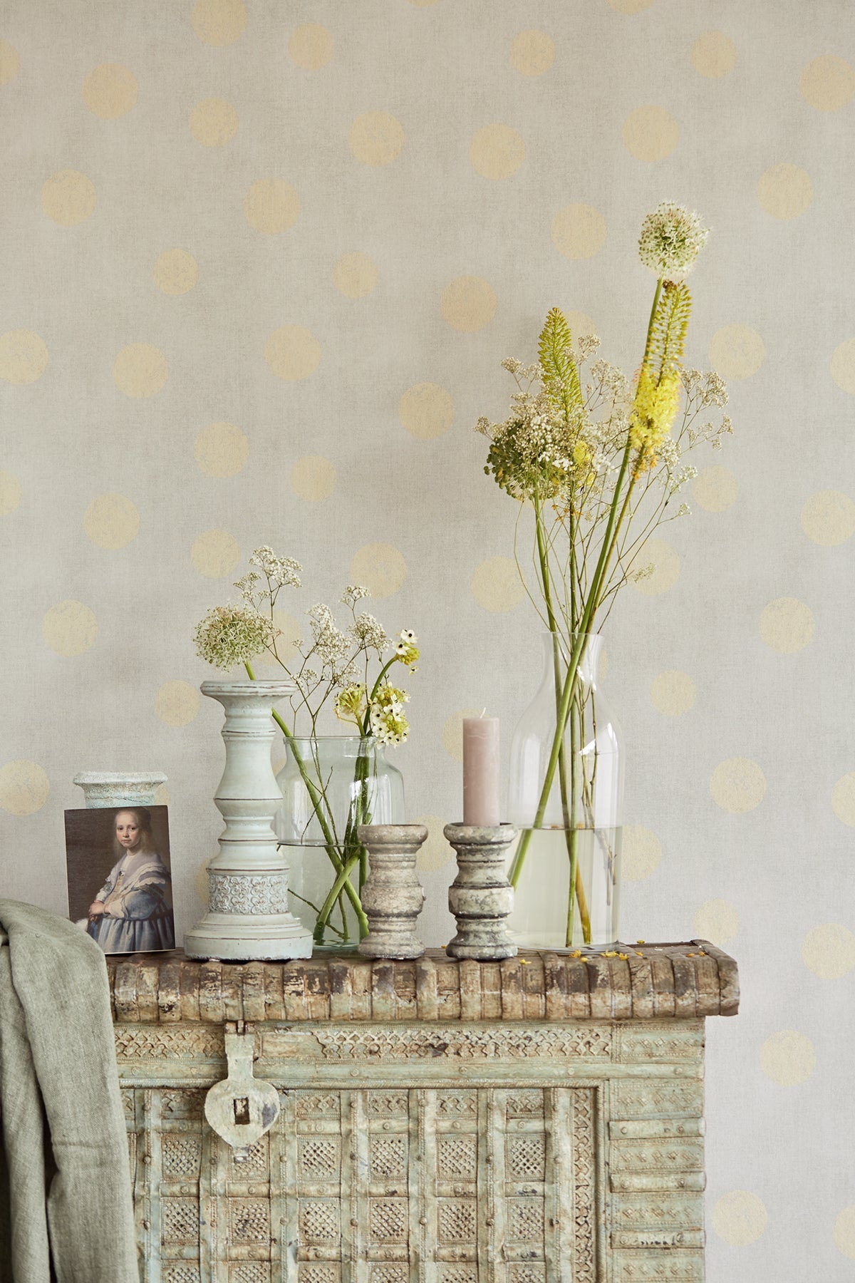 Eijffinger 379042 Caro Neutral Polka Dots Wallpaper