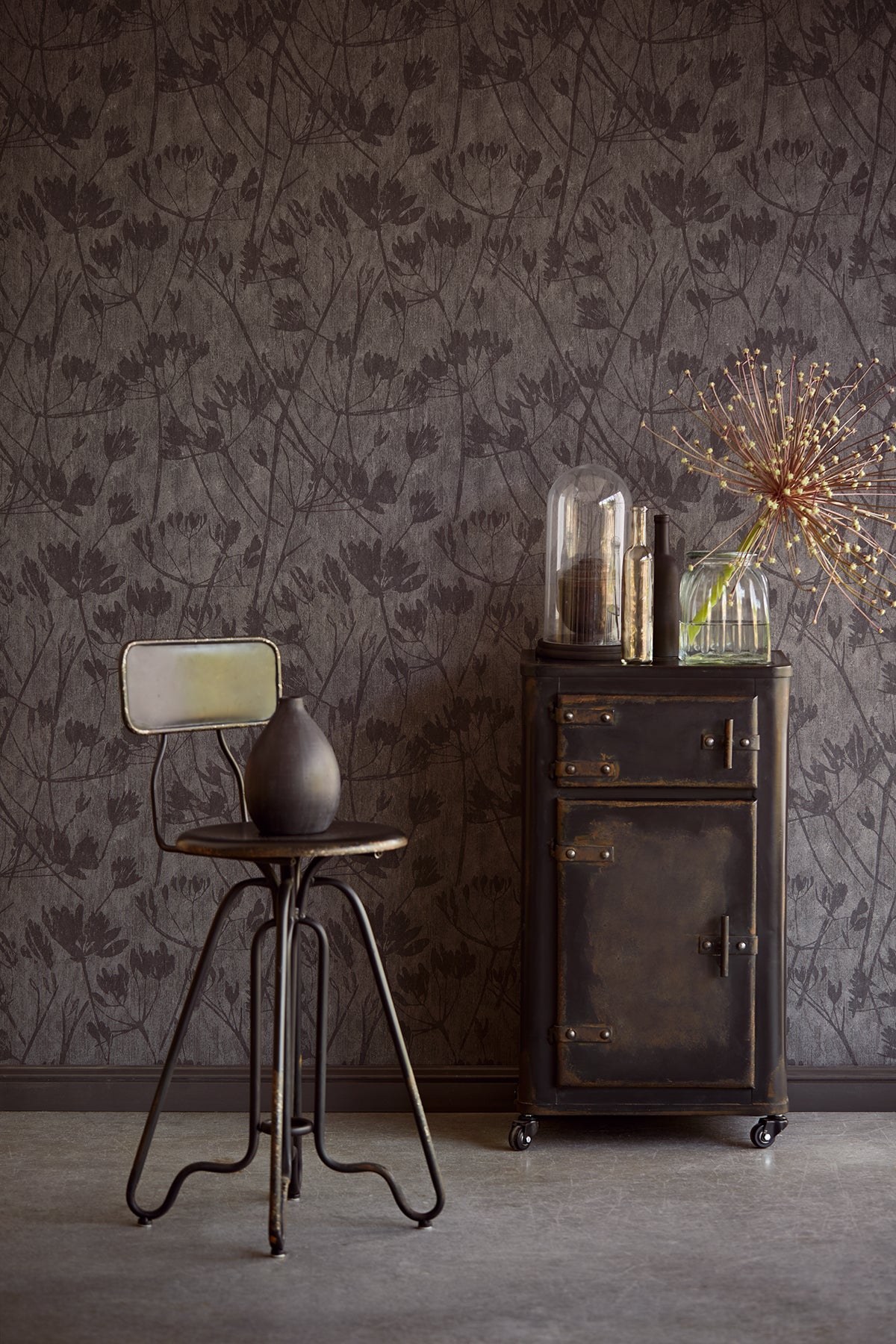 Eijffinger 379055 Jens Charcoal Branches Wallpaper