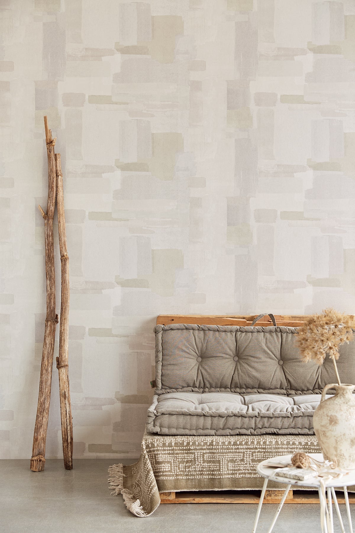Eijffinger 379060 Eline Light Grey Geometric Wallpaper