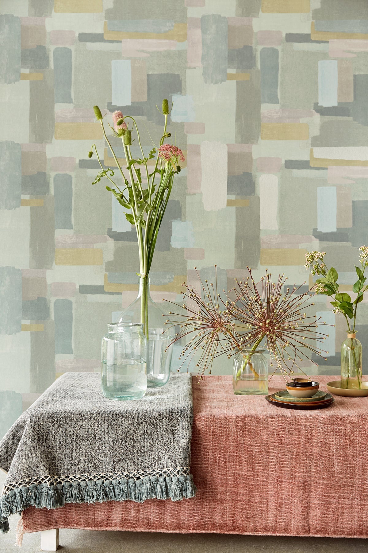 Eijffinger 379062 Eline Moss Geometric Wallpaper