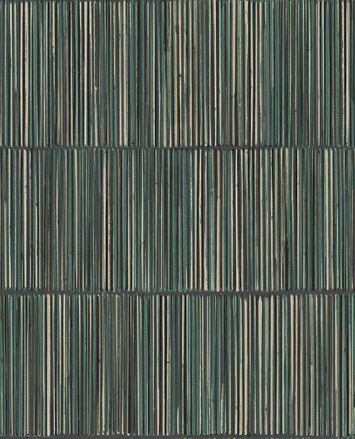 Eijffinger 391511 Aspen Dark Green Natural Stripe Wallpaper