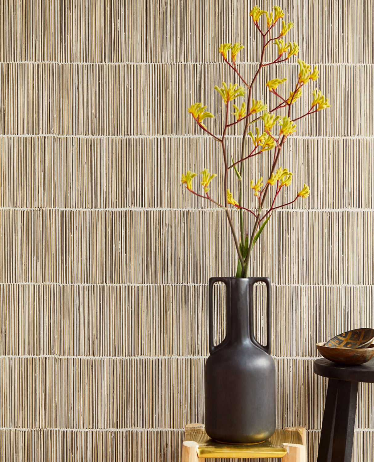 Eijffinger 391513 Aspen Neutral Natural Stripe Wallpaper