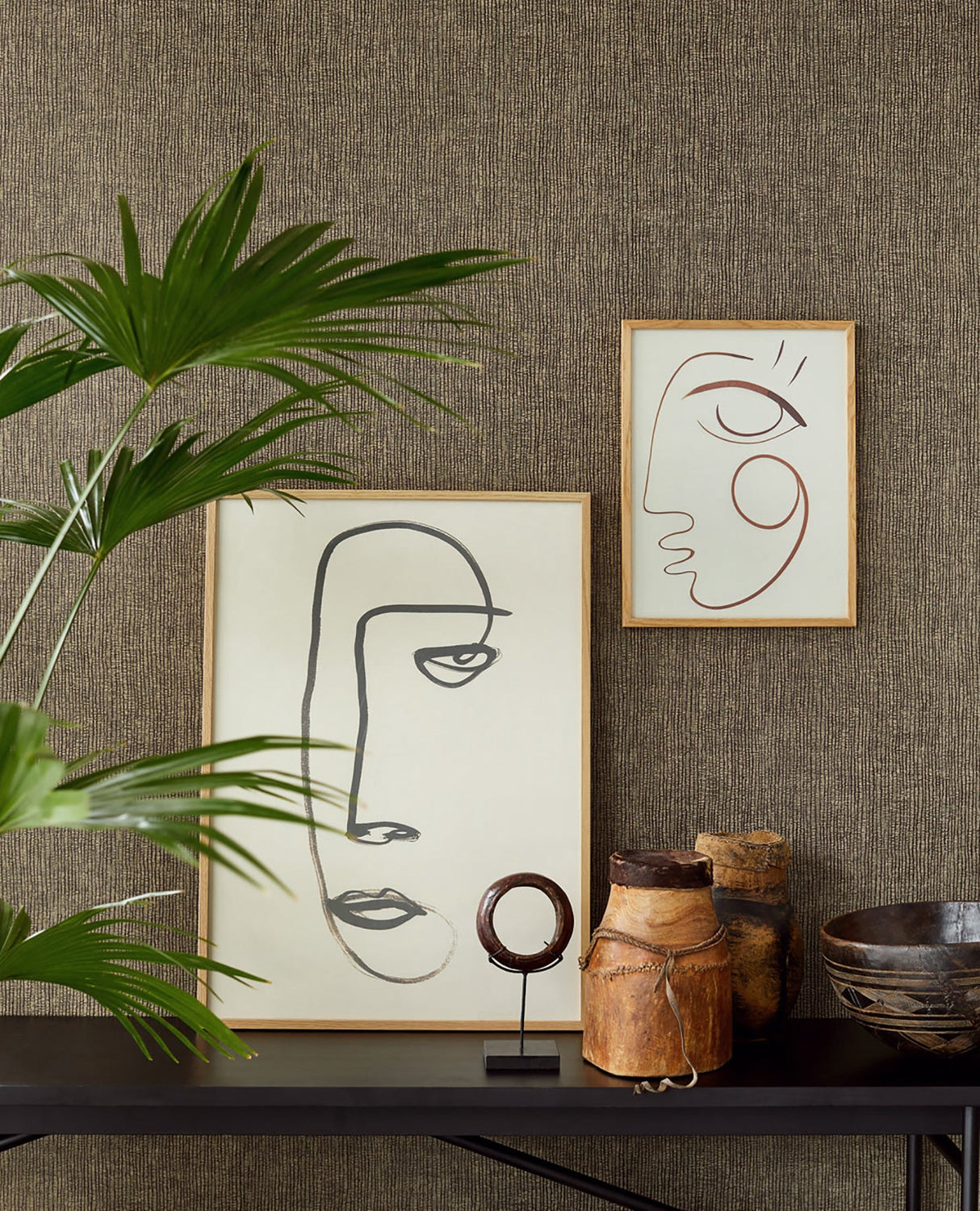 Eijffinger 391541 Bayfield Brown Weave Texture Wallpaper