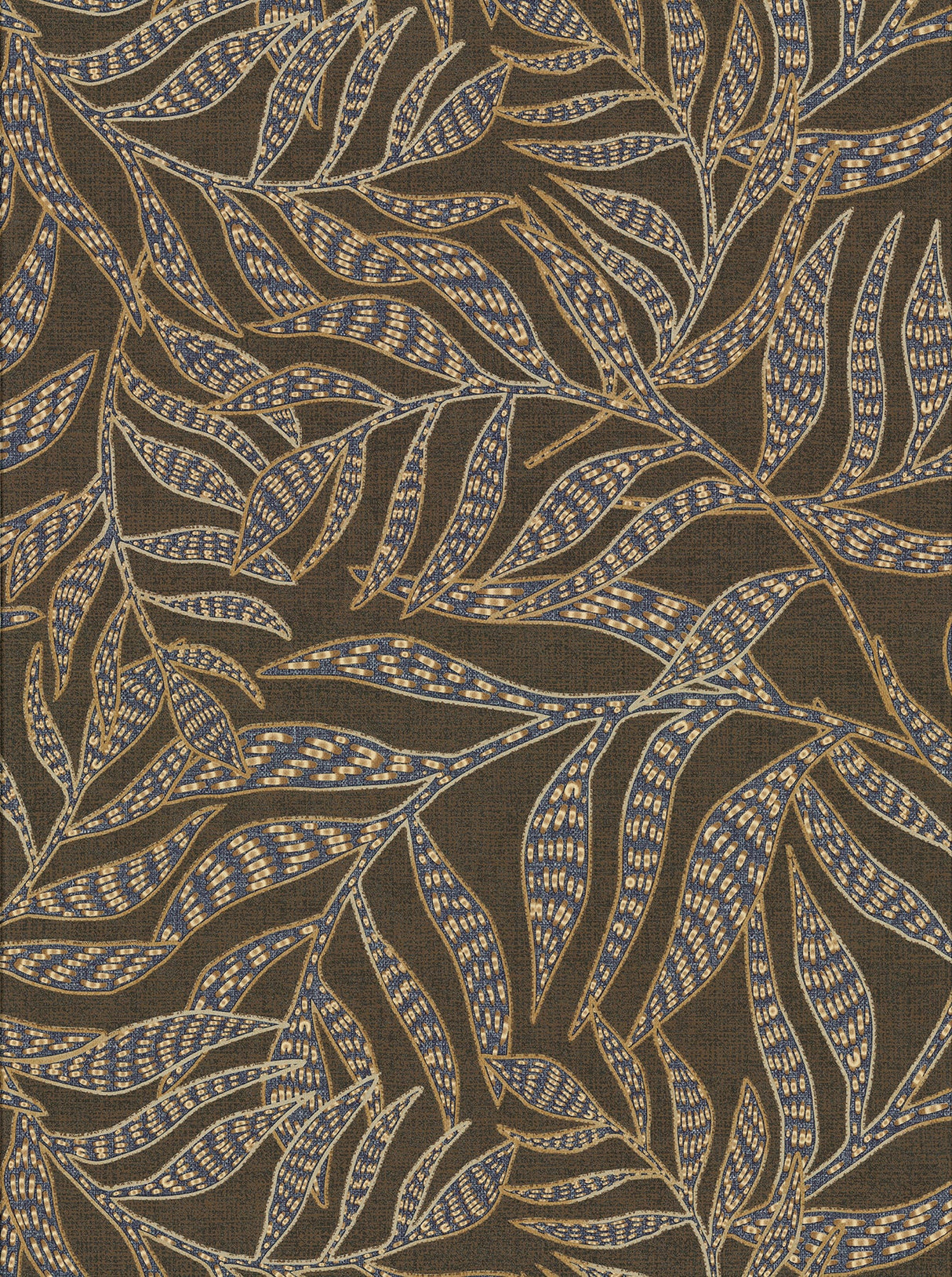 Eijffinger 391550 Montrose Brown Leaves Wallpaper