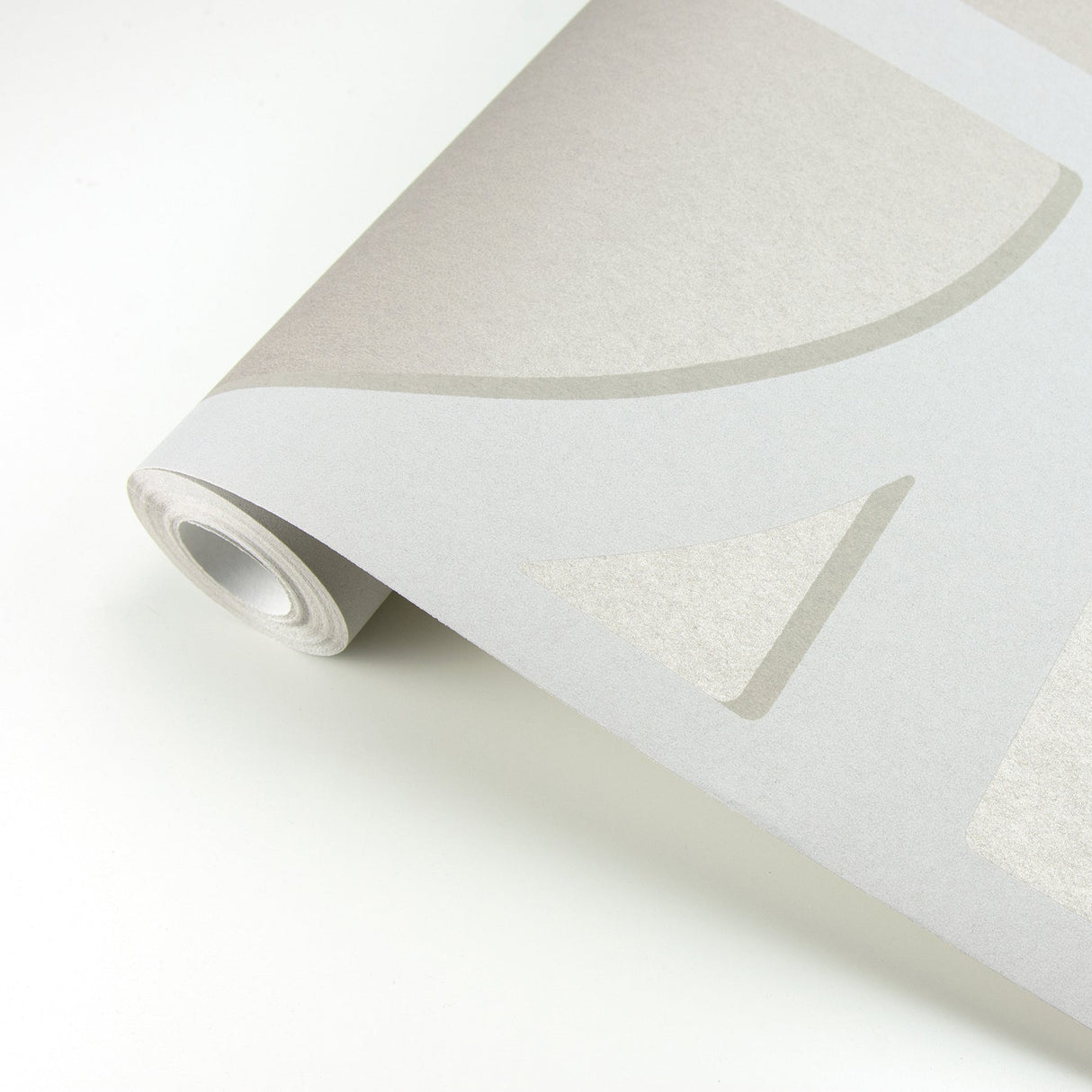 Eijffinger 395802 Shapes Silver Curved Trellis Wallpaper